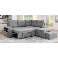 TT 1226 Pull-Out Storage Reversible Sofa Sectional Grey 